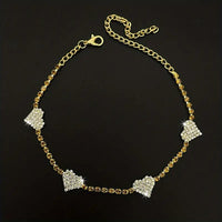 White Diamond Gold 4 Hearts